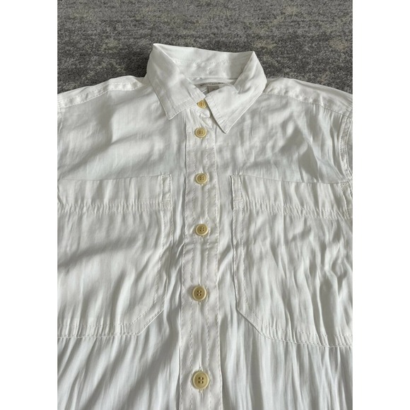 Banana Republic Womens M Blouse Ivory Collared Button Down Long Sleeve NWT L6 - Picture 7 of 10